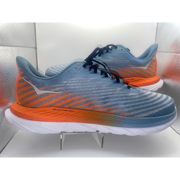 Hoka One One Mach 5 Men\'s Size 14D Athletic Running Shoes Blue Orange EXCELLENT main image 5
